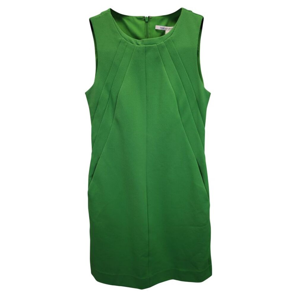 Diane Von Furstenberg Sleeveless Dress in Green Polyester
